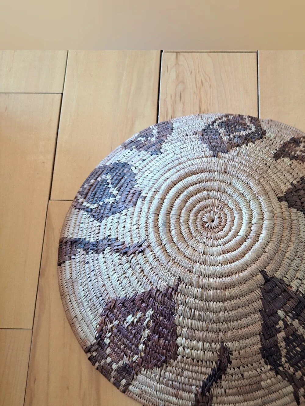 AFRICAN COIL BASKET BOWL WOVEN 12.25
